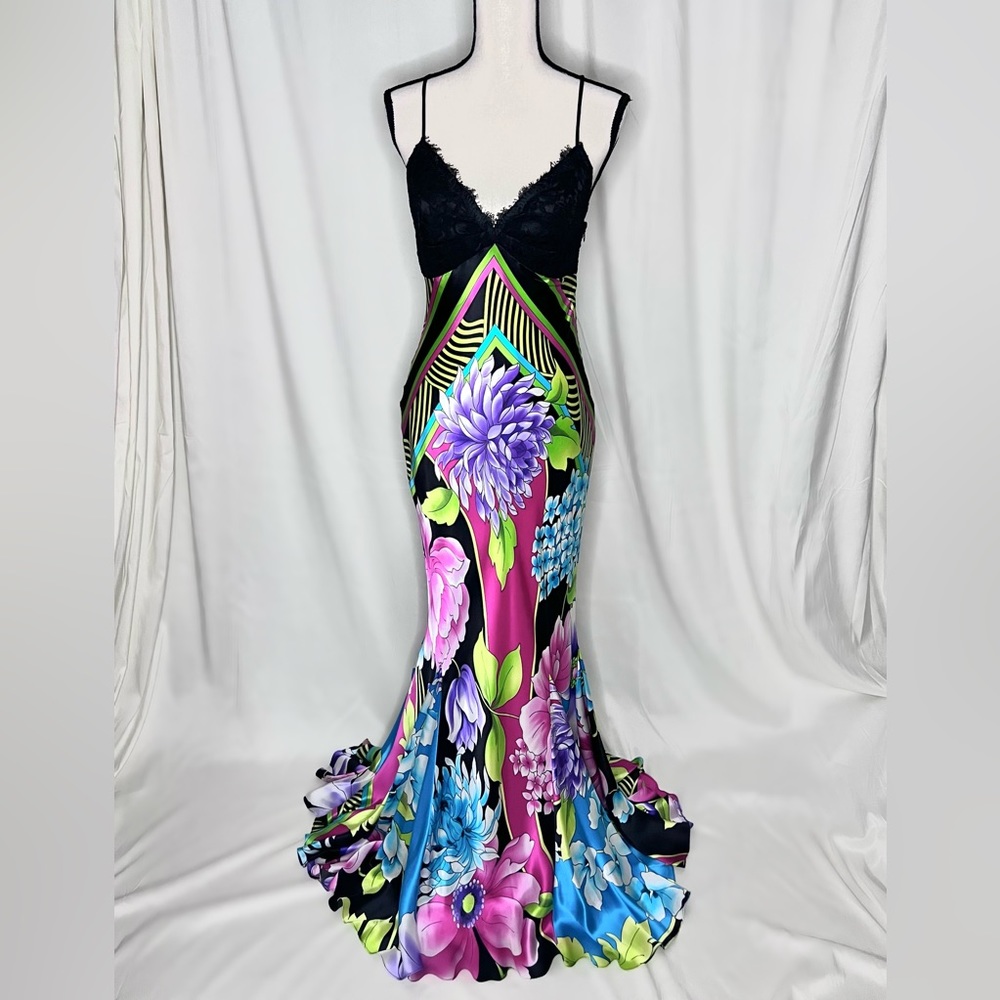 Cache Floral Tropical Formal Dress Size 8